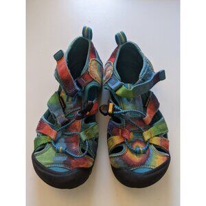 KEEN Newport Tie Dye Rainbow Waterproof Sandals Kids Size 2 US 34 EU 1 UK Water